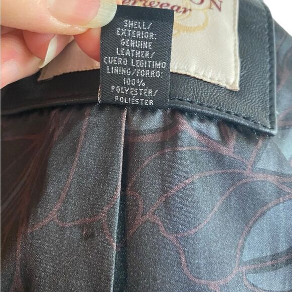 Covington 20-22 W Vintage genuine leather,soft and supple black coat/bla… - Picture 5 of 9